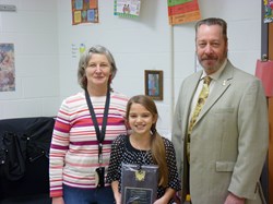 Writing Award Presented To NUE 5th Grader!!!